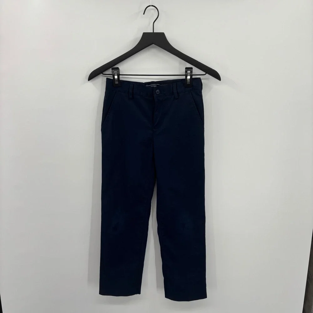 Lands End Boys Navy Blue Chino School Uniform Pants Size‎ 10 Elastic Waist